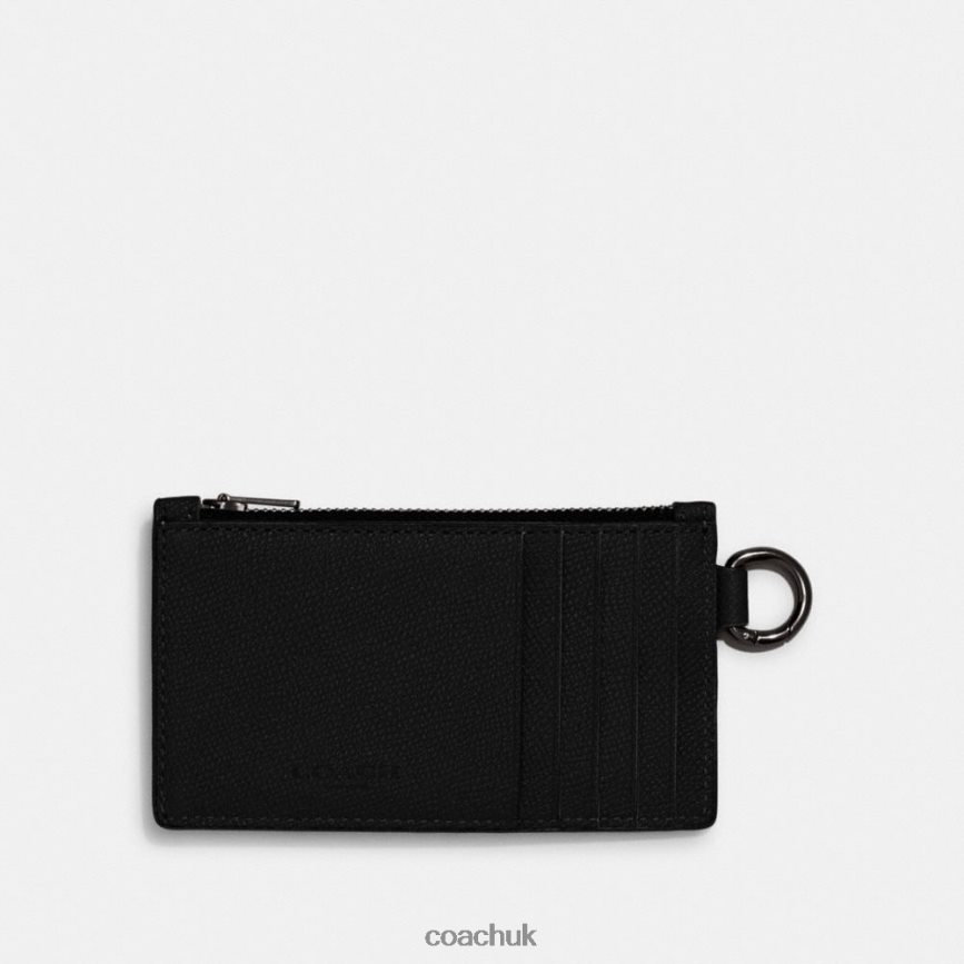 Coach Men ZIP CARD CASE Black D0DL44726