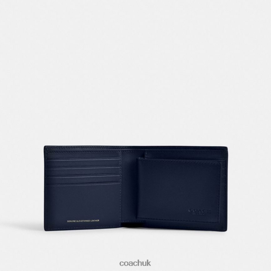 Coach Men 3-IN-1 WALLET Deep Blue D0DL44707