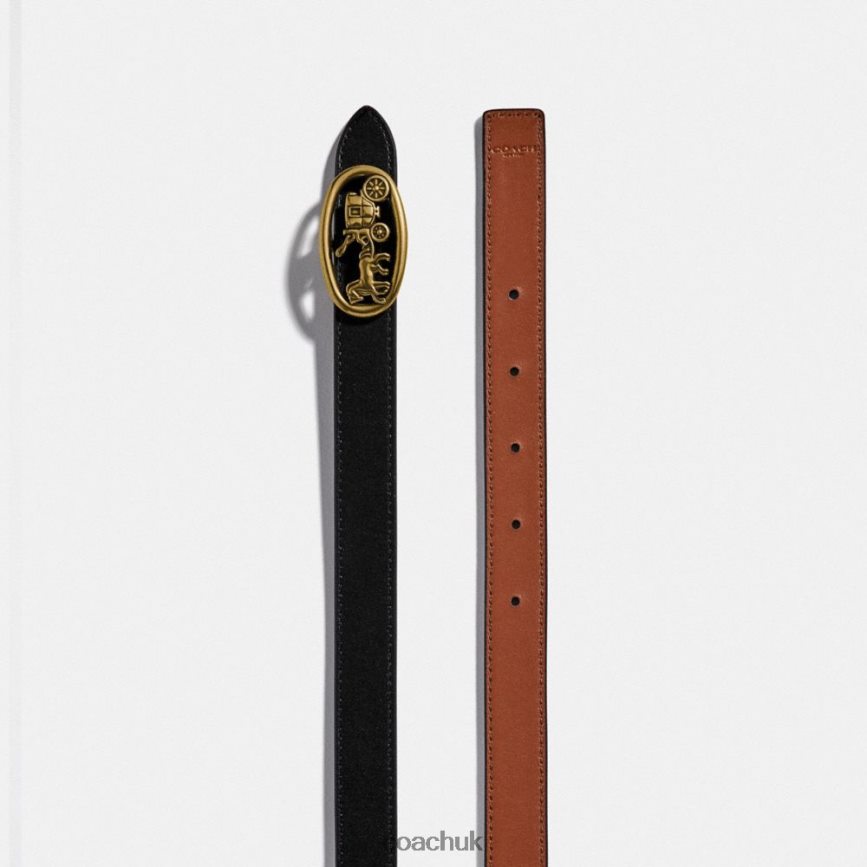 Coach Women HORSE AND CARRIAGE BUCKLE REVERSIBLE BELT, 20MM B4/Black 1941 Saddle D0DL44614