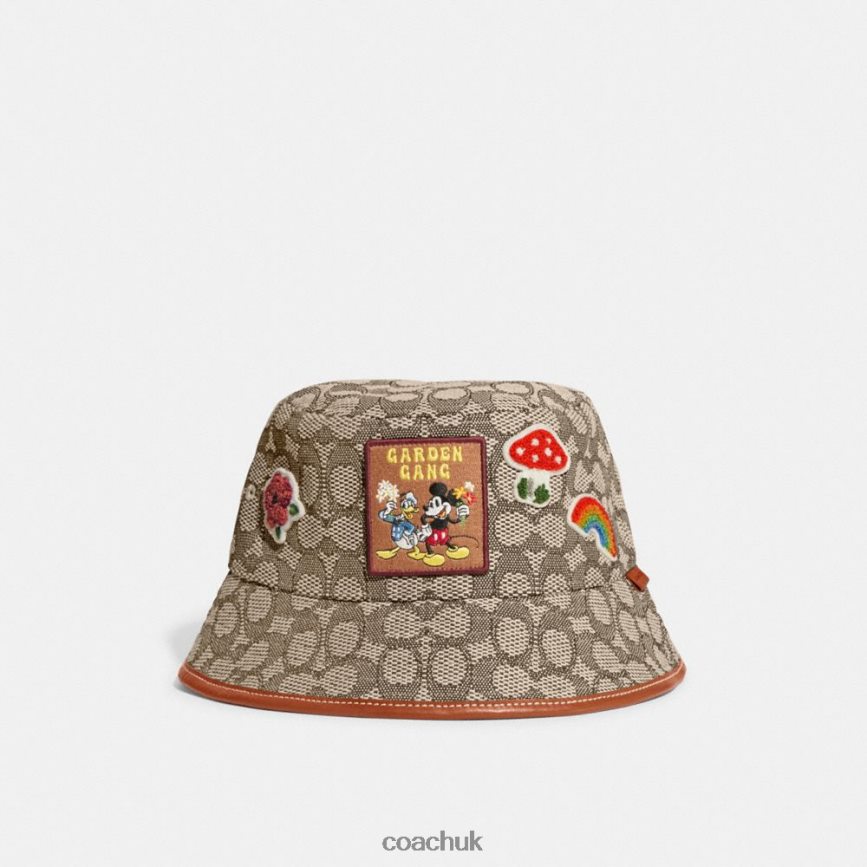 Coach Women DISNEY X COACH SIGNATURE JACQUARD BUCKET HAT KHAKI/MULTICOLOR D0DL44599