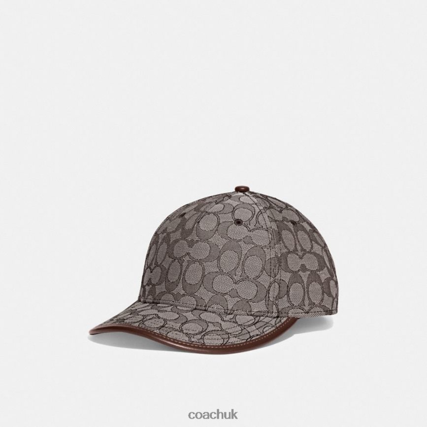 Coach Women SIGNATURE JACQUARD BASEBALL HAT OAK D0DL44600