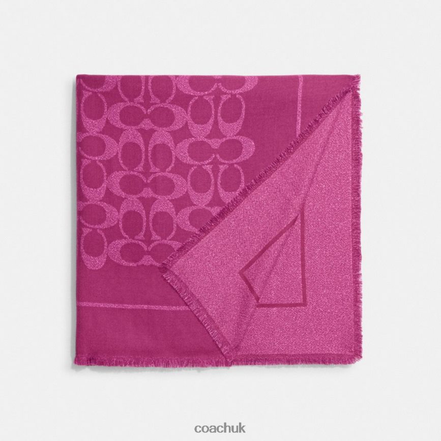 Coach Women SIGNATURE SHAWL DEEP PLUM D0DL44551