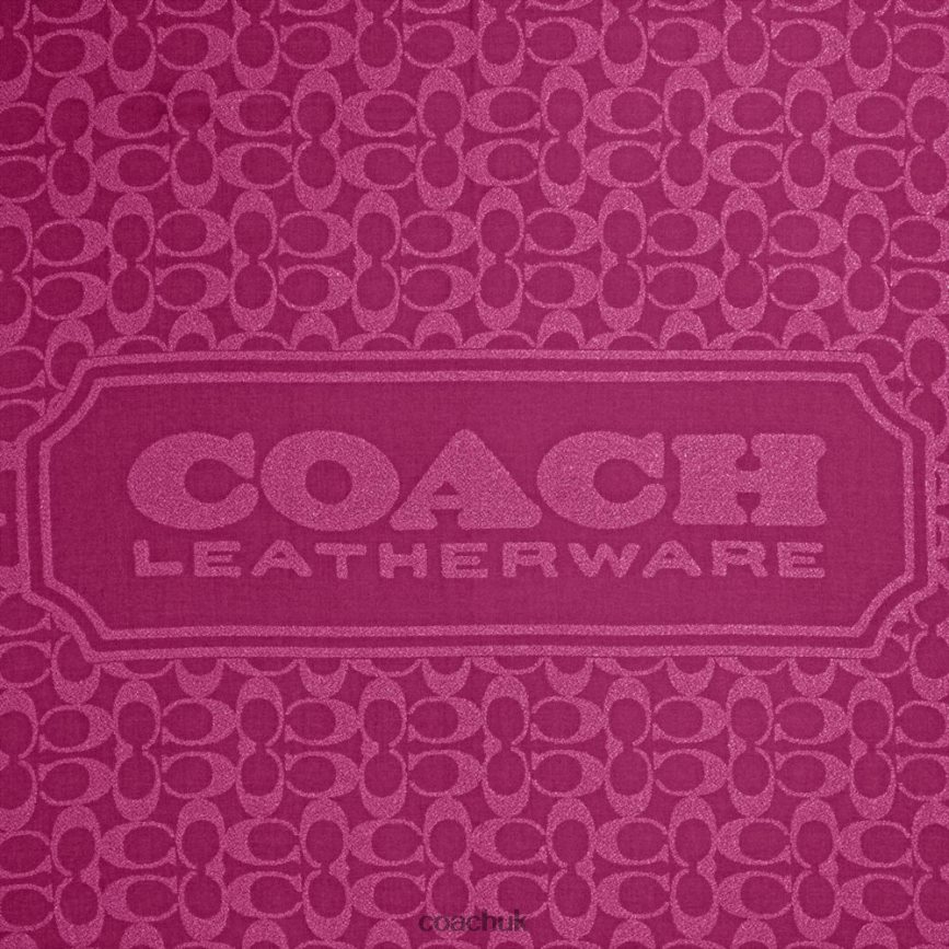 Coach Women SIGNATURE SHAWL DEEP PLUM D0DL44551