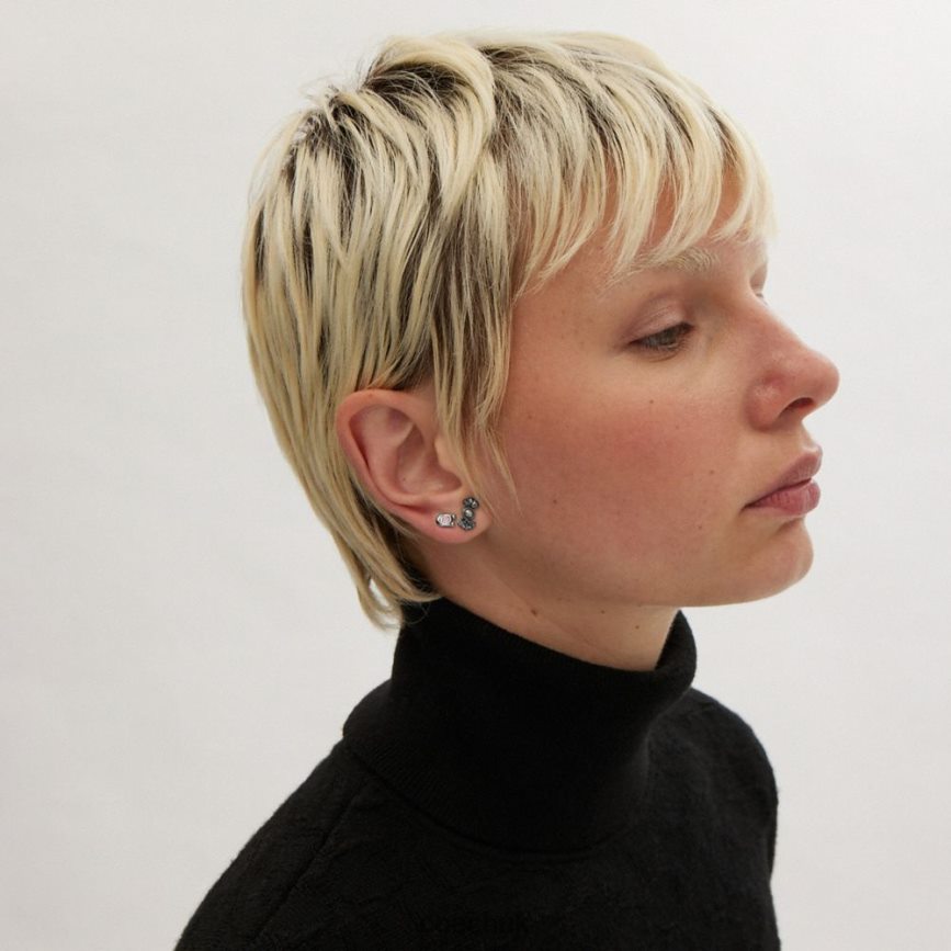 Coach Women CANDY AND BOW STUD EARRINGS SET Hematite Multi D0DL44538