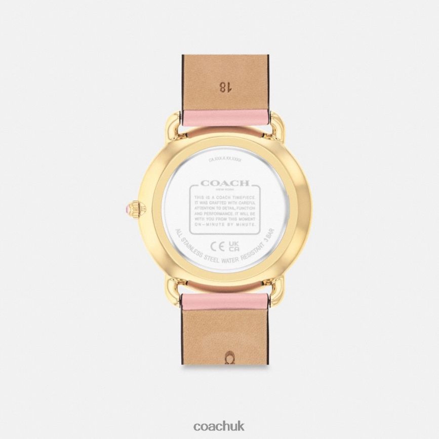 Coach Women ELLIOT WATCH WITH DRAGON MOTIF, 36MM BLUSH D0DL44542