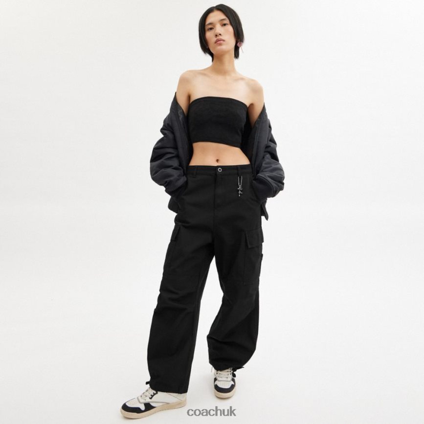 Coach Women CARGO PANTS Black D0DL44501
