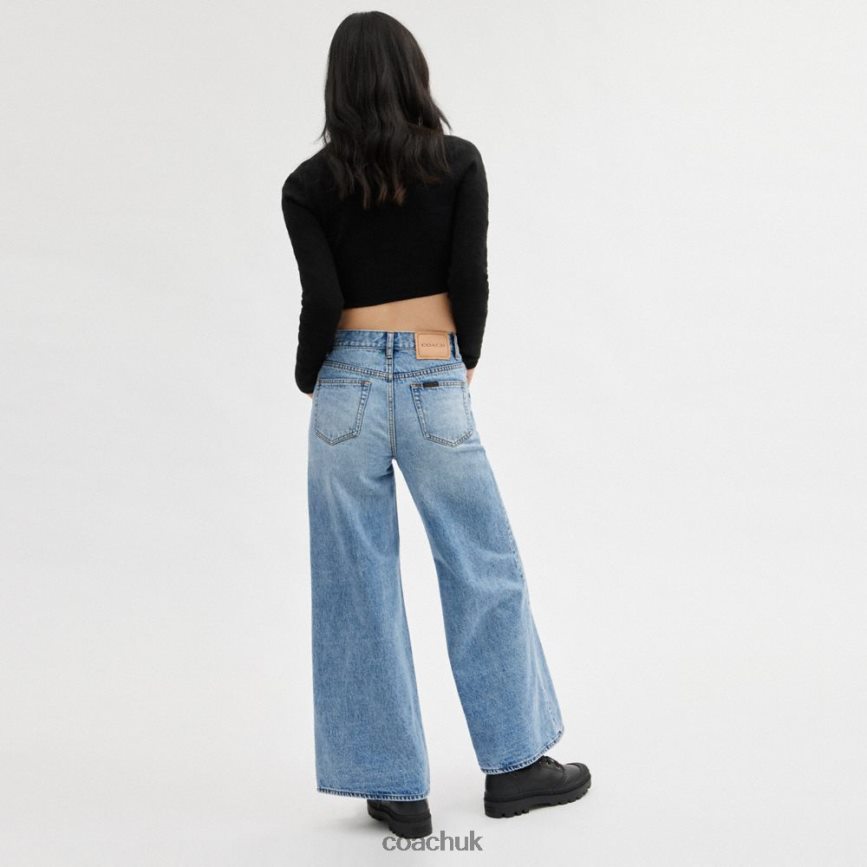 Coach Women LOOM PANTS LIGHT BLUE D0DL44503