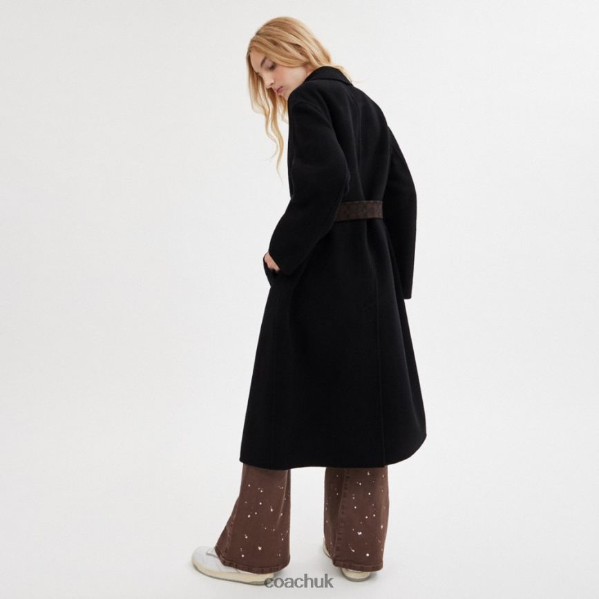 Coach Women DOUBLE FACED COAT Black D0DL44434