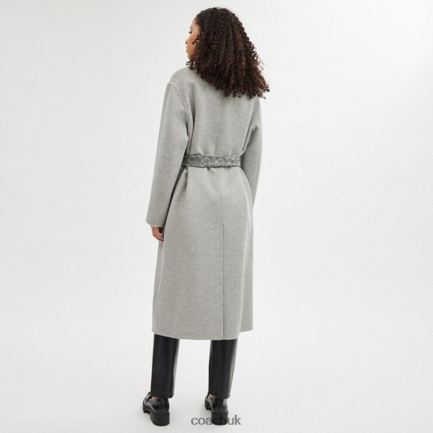 Coach Women DOUBLE FACED COAT LIGHT GREY D0DL44438