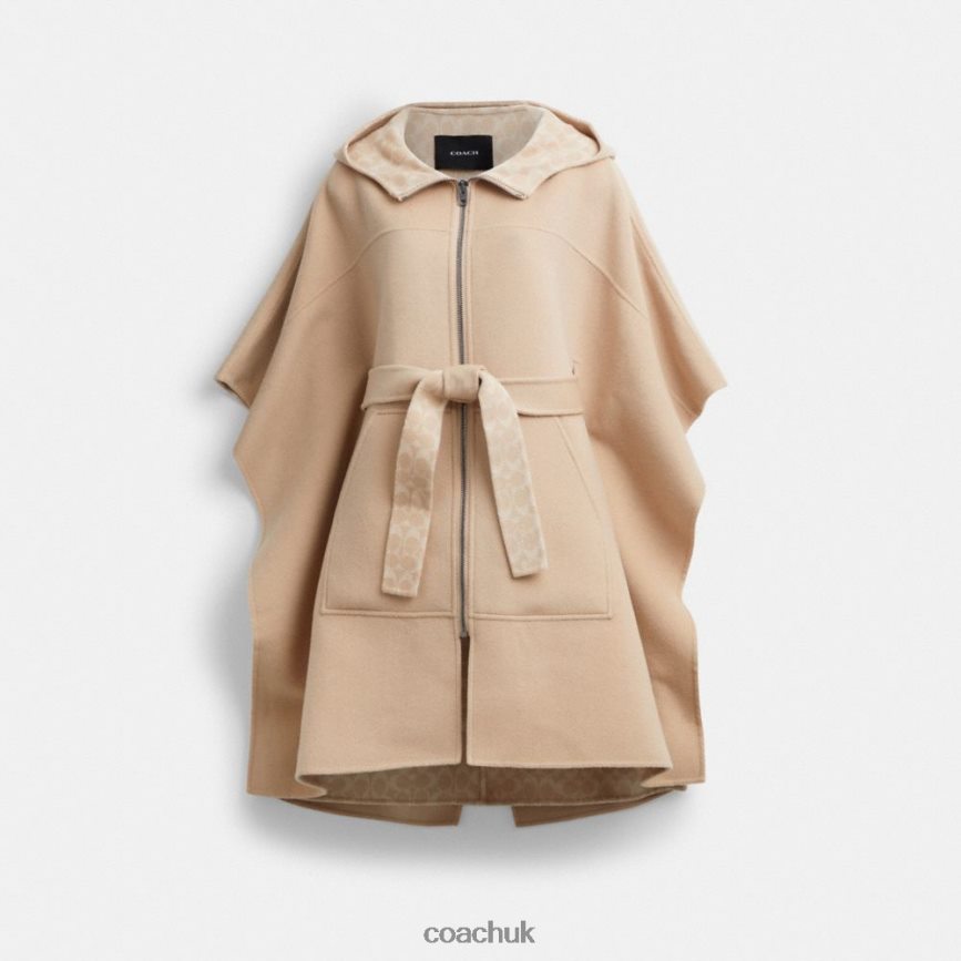 Coach Women DOUBLE FACE CAPE OATMEAL D0DL44450