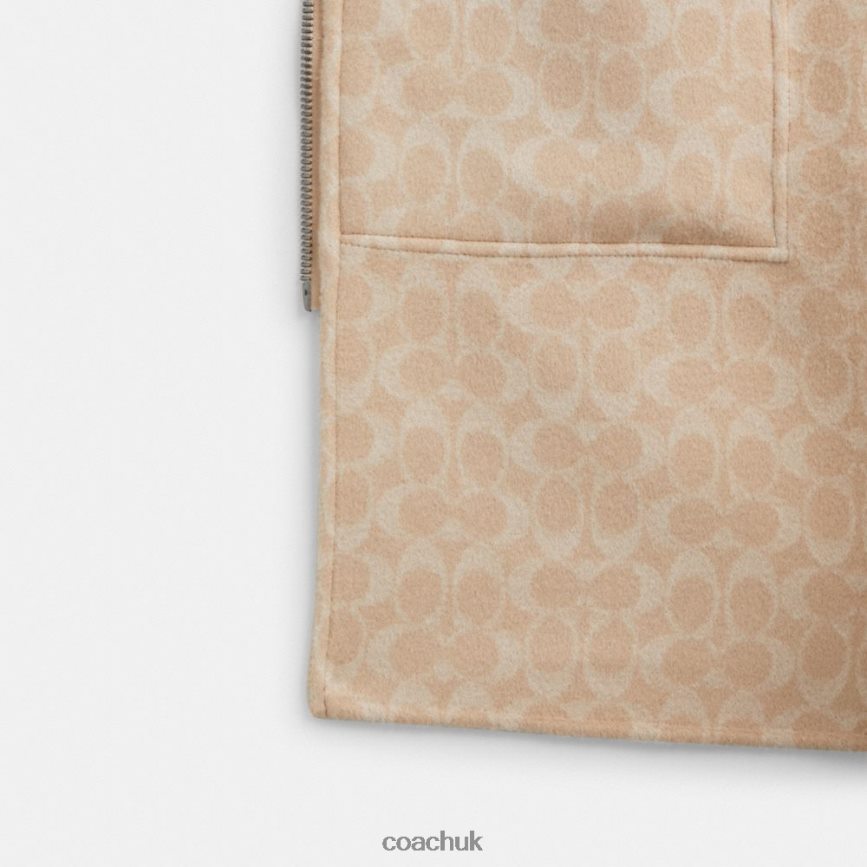 Coach Women DOUBLE FACE CAPE OATMEAL D0DL44450