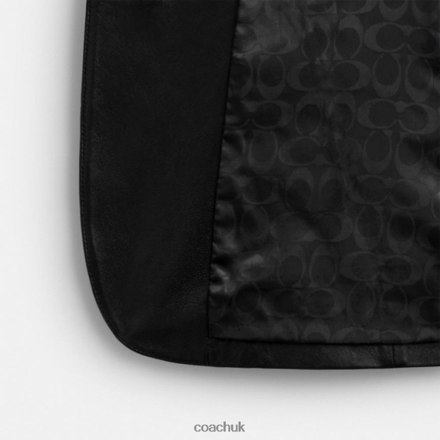 Coach Women LEATHER BLAZER Black D0DL44432