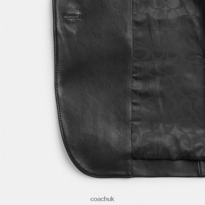 Coach Women LEATHER BLAZER Black D0DL44460