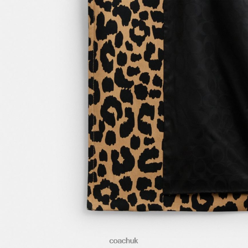 Coach Women LEOPARD OVERSIZED TRENCH COAT Leopard D0DL44437