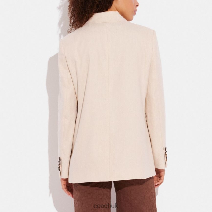 Coach Women RELAXED SUMMER BLAZER KHAKI D0DL44462