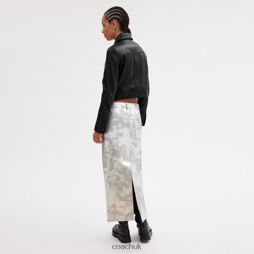 Coach Women SNAP FRONT SHRUNKEN JACKET Black D0DL44446