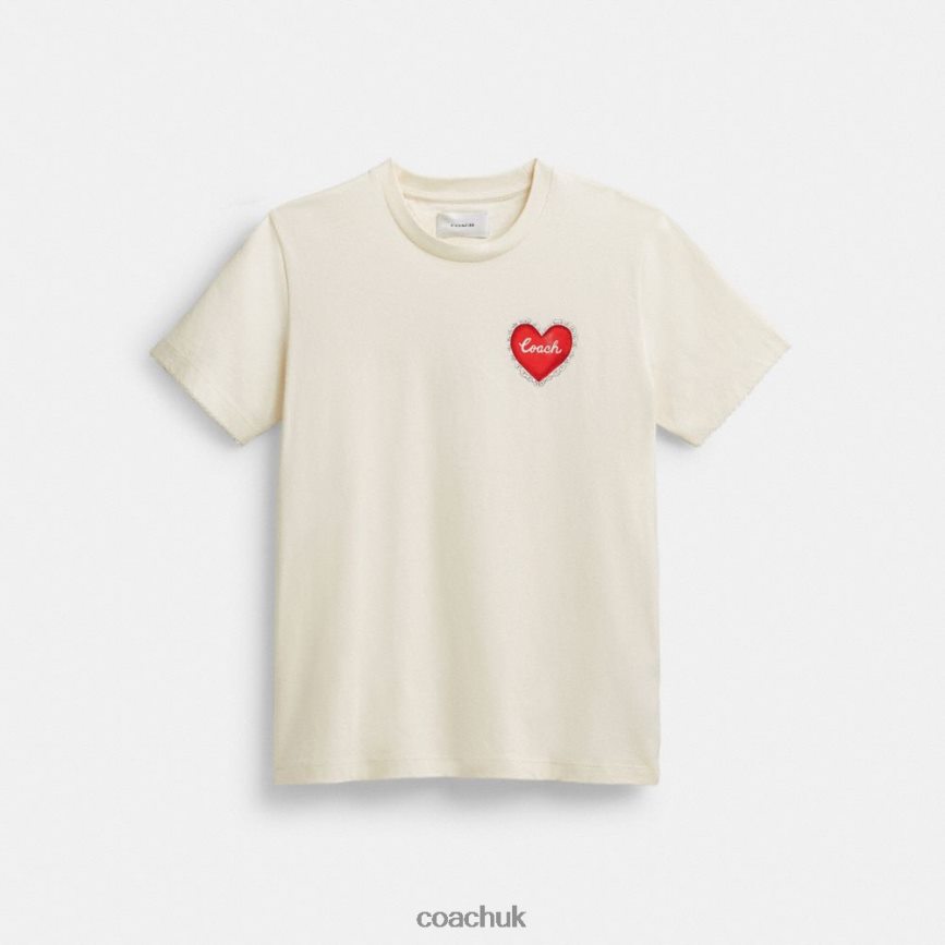 Coach Women HEART T-SHIRT White. D0DL44470