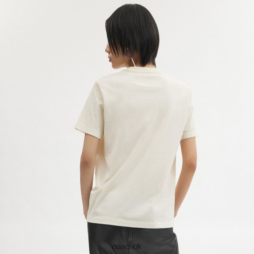 Coach Women HEART T-SHIRT White. D0DL44470