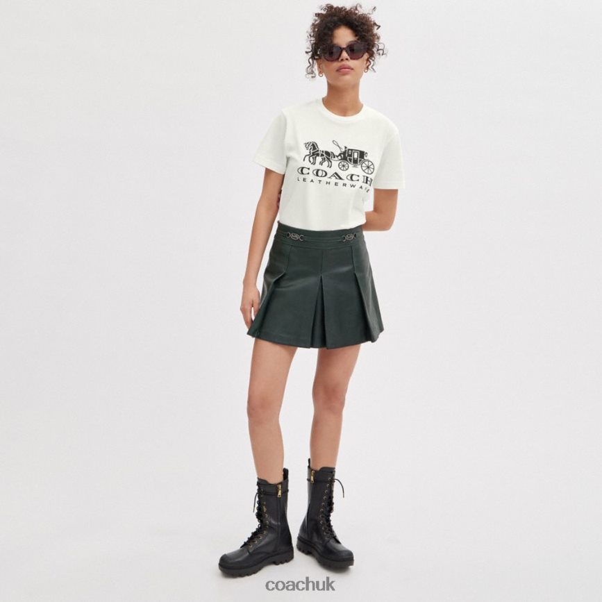 Coach Women HORSE AND CARRIAGE T-SHIRT White. D0DL44493