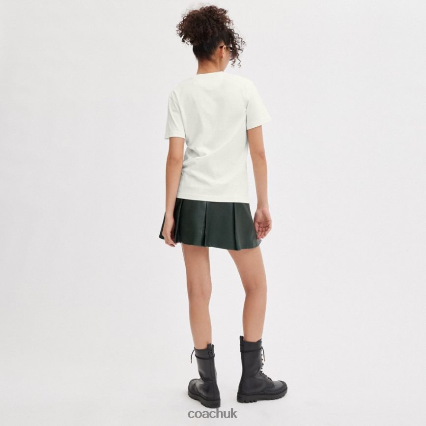 Coach Women HORSE AND CARRIAGE T-SHIRT White. D0DL44493