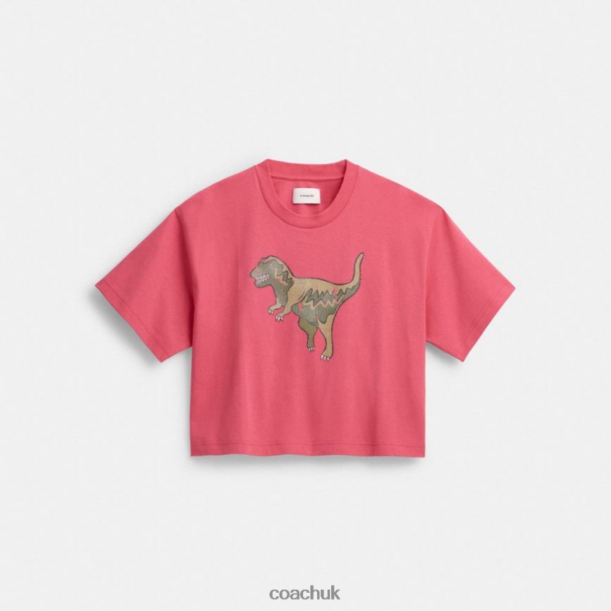 Coach Women REXY CROPPED T-SHIRT Pink. D0DL44482