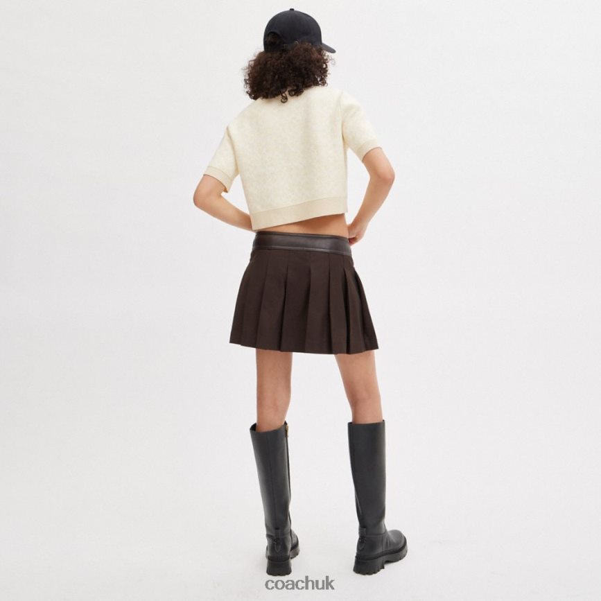 Coach Women SPORTY CROPPED POLO Cream Multi D0DL44497