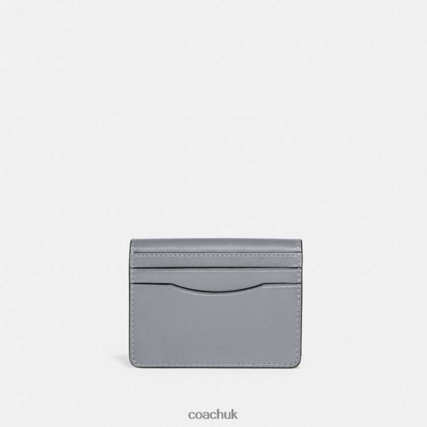 Coach Women BANDIT CARD CASE LH/Grey Blue D0DL444