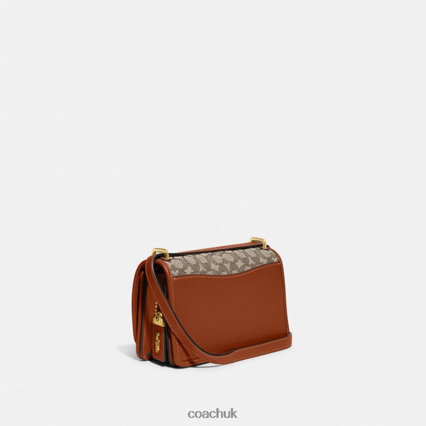 Coach Women BANDIT SHOULDER BAG IN SIGNATURE TEXTILE JACQUARD B4/Cocoa Burnished Amb D0DL4413