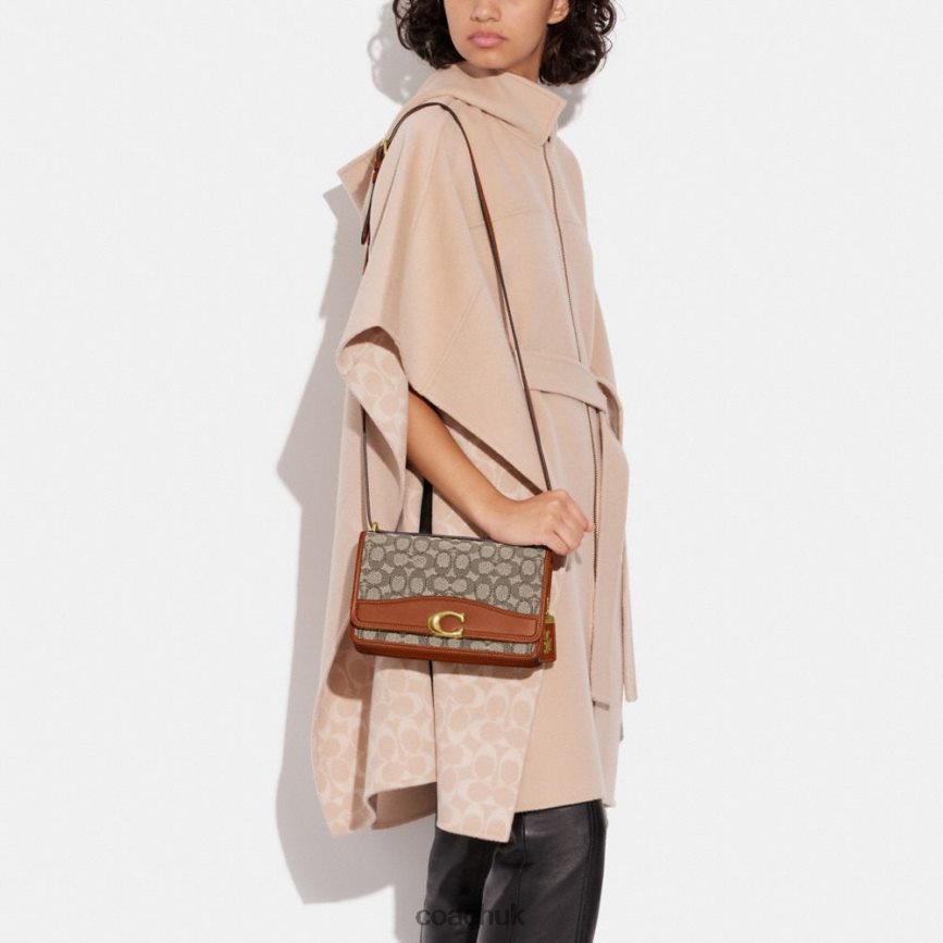 Coach Women BANDIT SHOULDER BAG IN SIGNATURE TEXTILE JACQUARD B4/Cocoa Burnished Amb D0DL4413