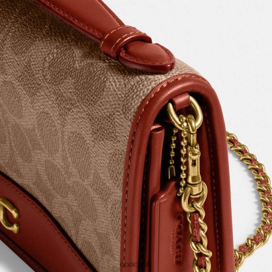 Coach Women BEA CROSSBODY IN SIGNATURE CANVAS B4/Tan Rust D0DL44244