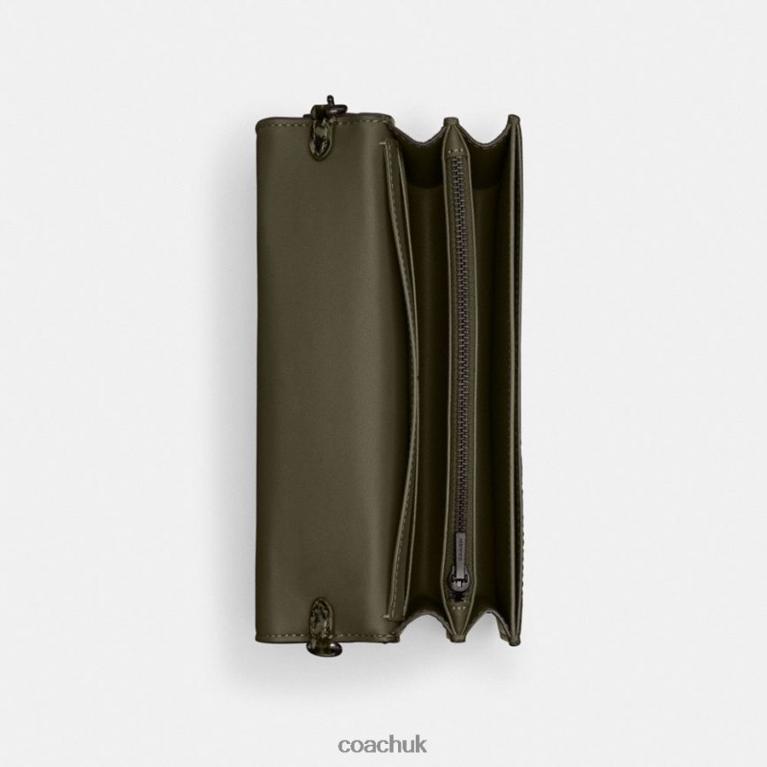 Coach Women BEA CROSSBODY IN SNAKESKIN V5/Army Green D0DL44222