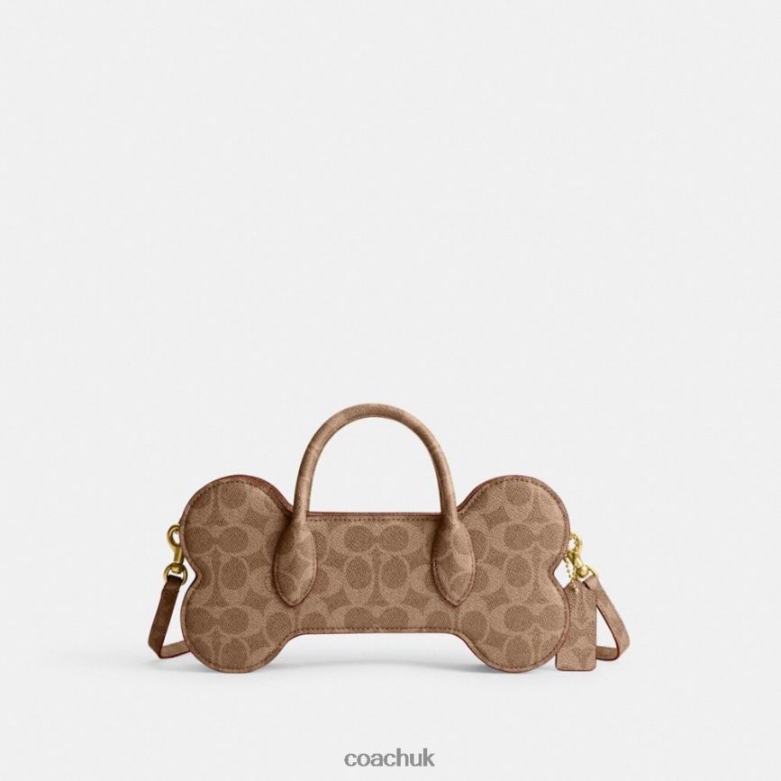 Coach Women BONE BAG IN SIGNATURE CANVAS B4/Tan Rust D0DL44235