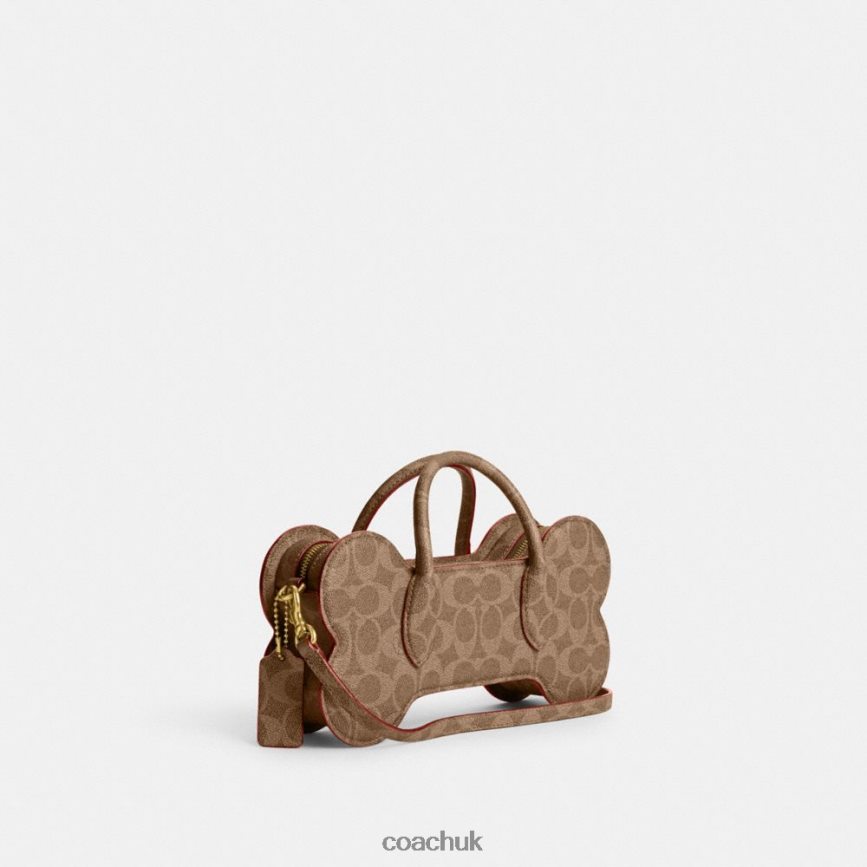Coach Women BONE BAG IN SIGNATURE CANVAS B4/Tan Rust D0DL44235