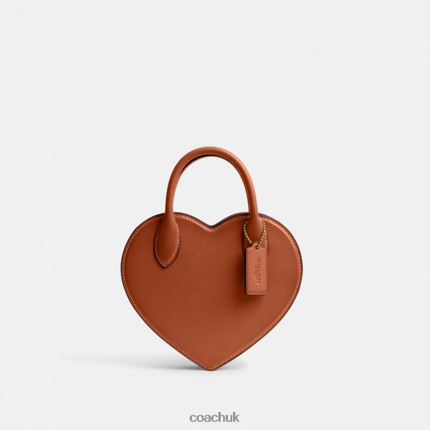 Coach Women HEART BAG IN REGENERATIVE LEATHER B4/Burnished Amber D0DL44232