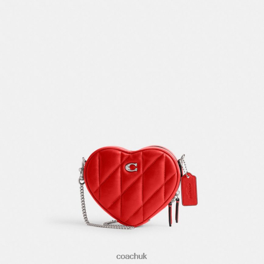 Coach Women HEART CROSSBODY 14 WITH PILLOW QUILTING LH/Sport Red D0DL44202
