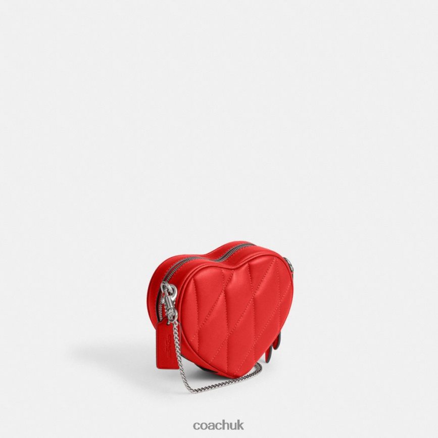 Coach Women HEART CROSSBODY 14 WITH PILLOW QUILTING LH/Sport Red D0DL44202