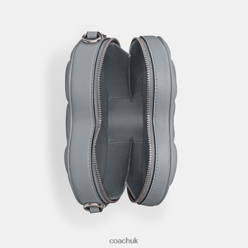Coach Women HEART CROSSBODY WITH QUILTING LH/Grey Blue D0DL44206