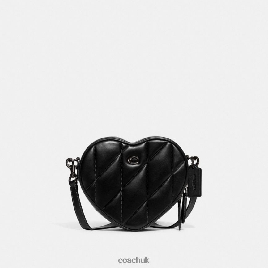 Coach Women HEART CROSSBODY WITH QUILTING V5/Black D0DL44204