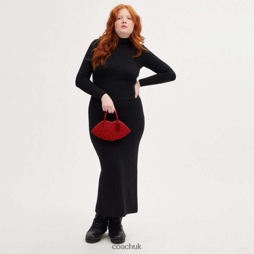 Coach Women LIP BAG IN SIGNATURE LEATHER B4/RED D0DL44239