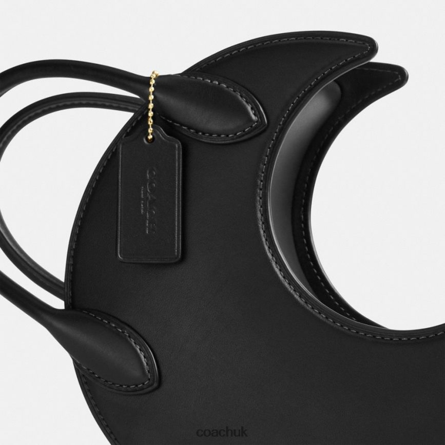 Coach Women MOON BAG IN REGENERATIVE LEATHER B4/BLACK D0DL44237