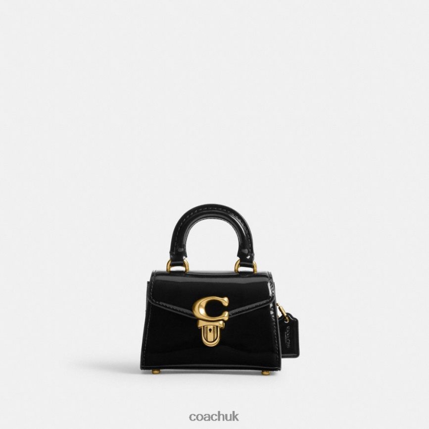 Coach Women SAMMY TOP HANDLE 12 IN SIGNATURE LEATHER B4/BLACK D0DL44212