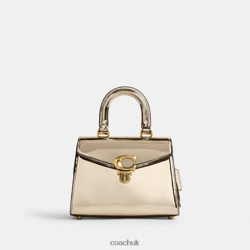 Coach Women SAMMY TOP HANDLE 21 IN SILVER METALLIC B4/Gold D0DL44209