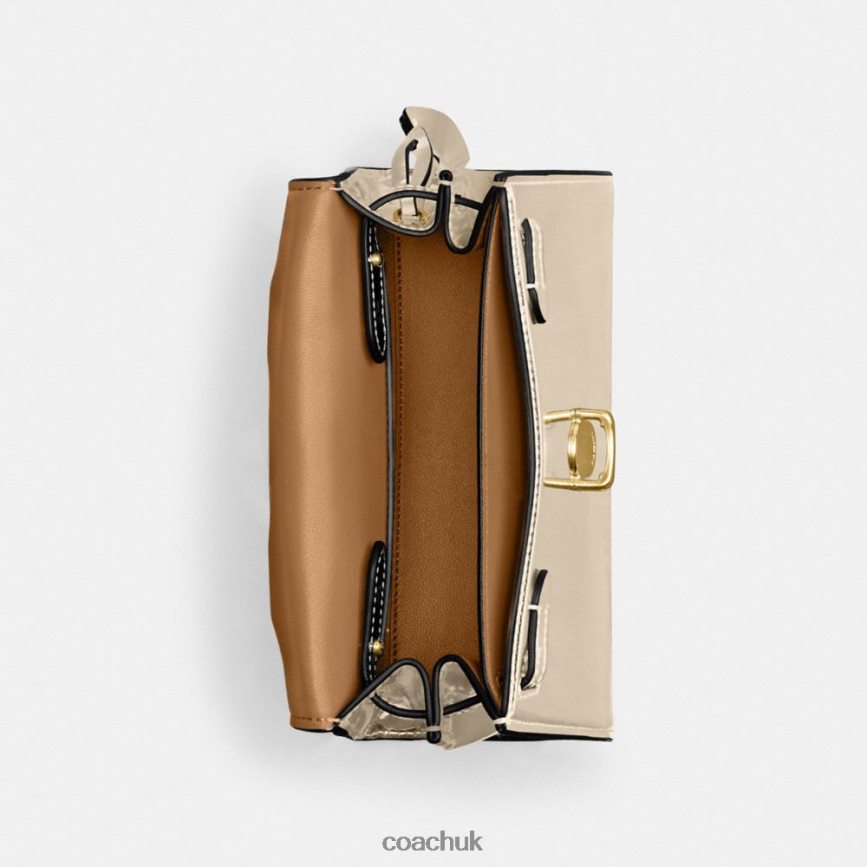 Coach Women SAMMY TOP HANDLE 21 IN SILVER METALLIC B4/Gold D0DL44209