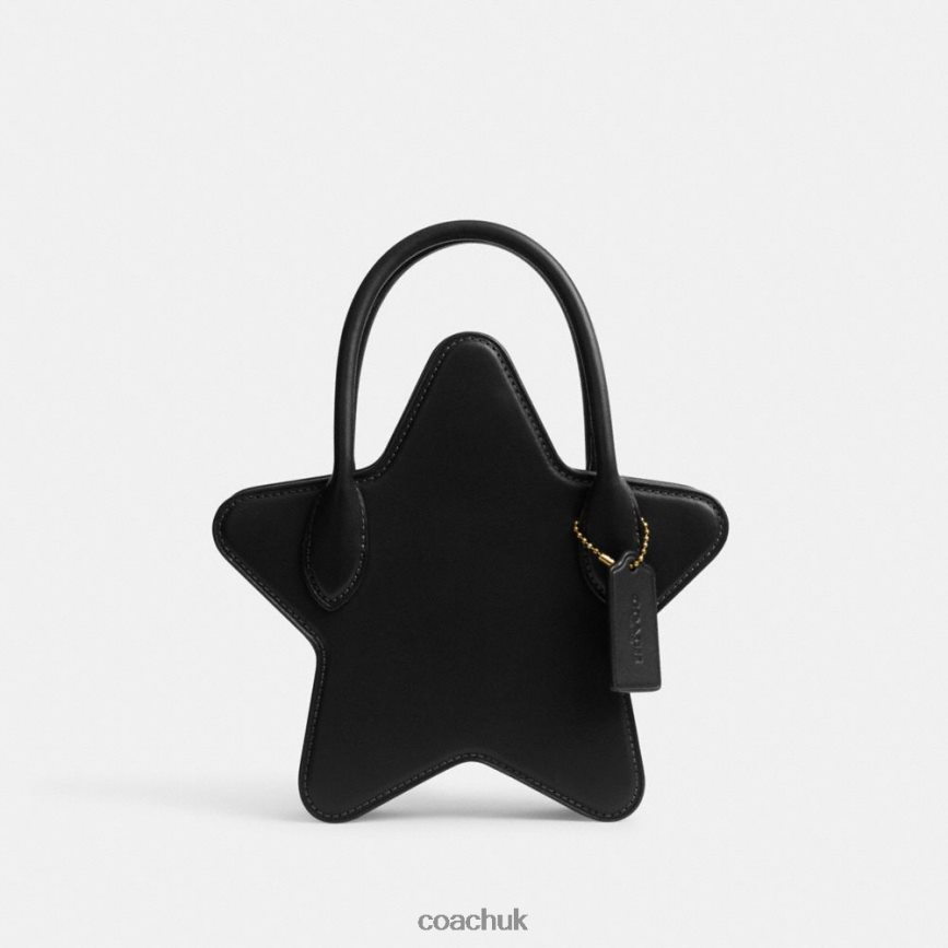 Coach Women STAR BAG IN REGENERATIVE LEATHER B4/BLACK D0DL44208
