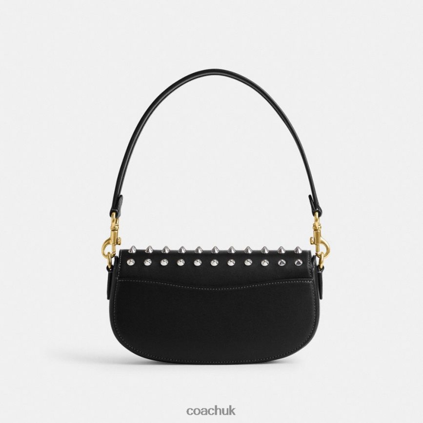 Coach Women HARLEY SHOULDER BAG 23 WITH STUDS B4/BLACK D0DL4431