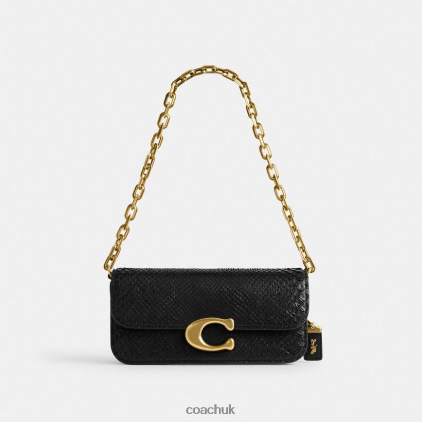 Coach Women IDOL BAG 23 IN PYTHON B4/BLACK D0DL4443