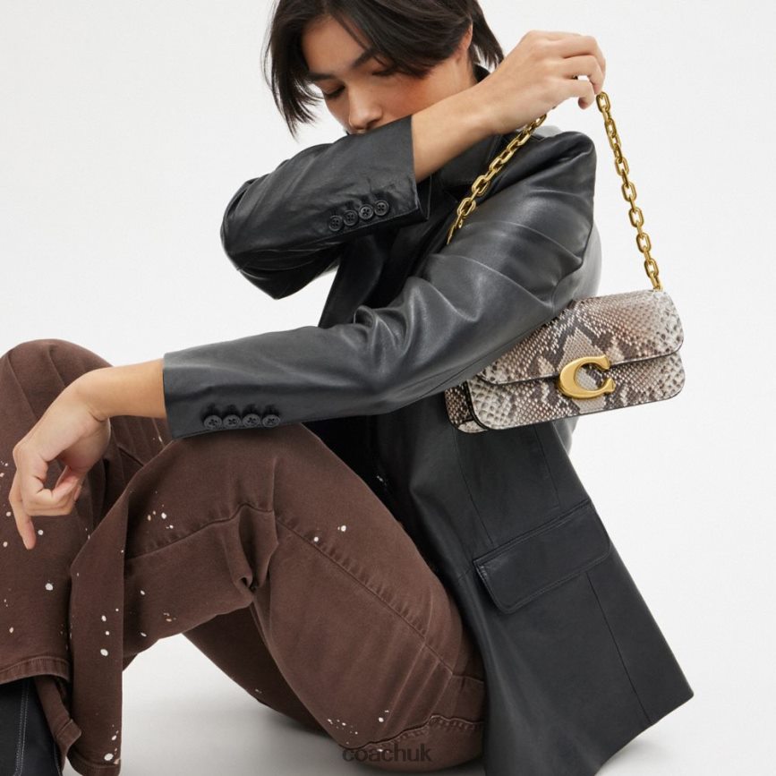 Coach Women IDOL BAG 23 IN PYTHON B4/CHALK D0DL4444