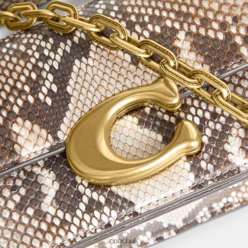 Coach Women IDOL BAG 23 IN PYTHON B4/CHALK D0DL4444