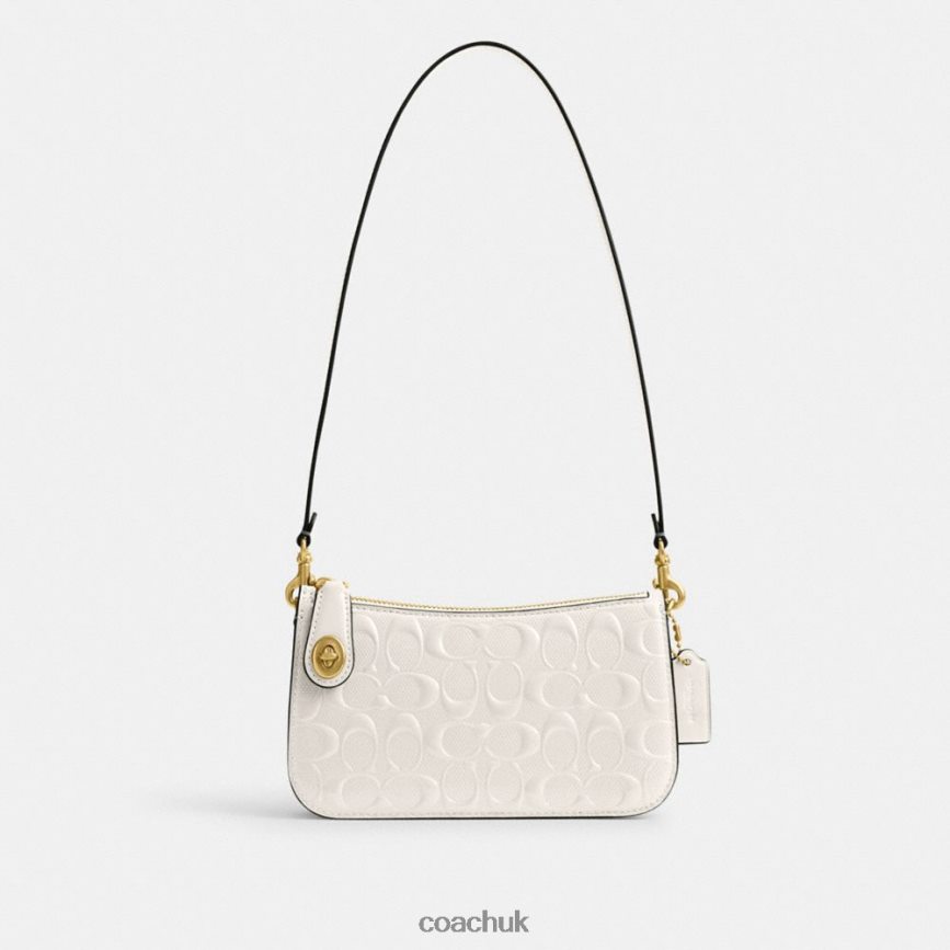 Coach Women PENN SHOULDER BAG IN SIGNATURE LEATHER B4/CHALK D0DL4466