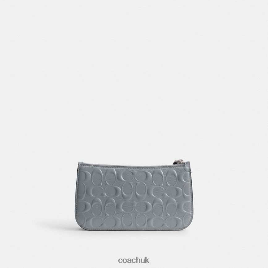 Coach Women PENN SHOULDER BAG IN SIGNATURE LEATHER LH/Grey Blue D0DL4467